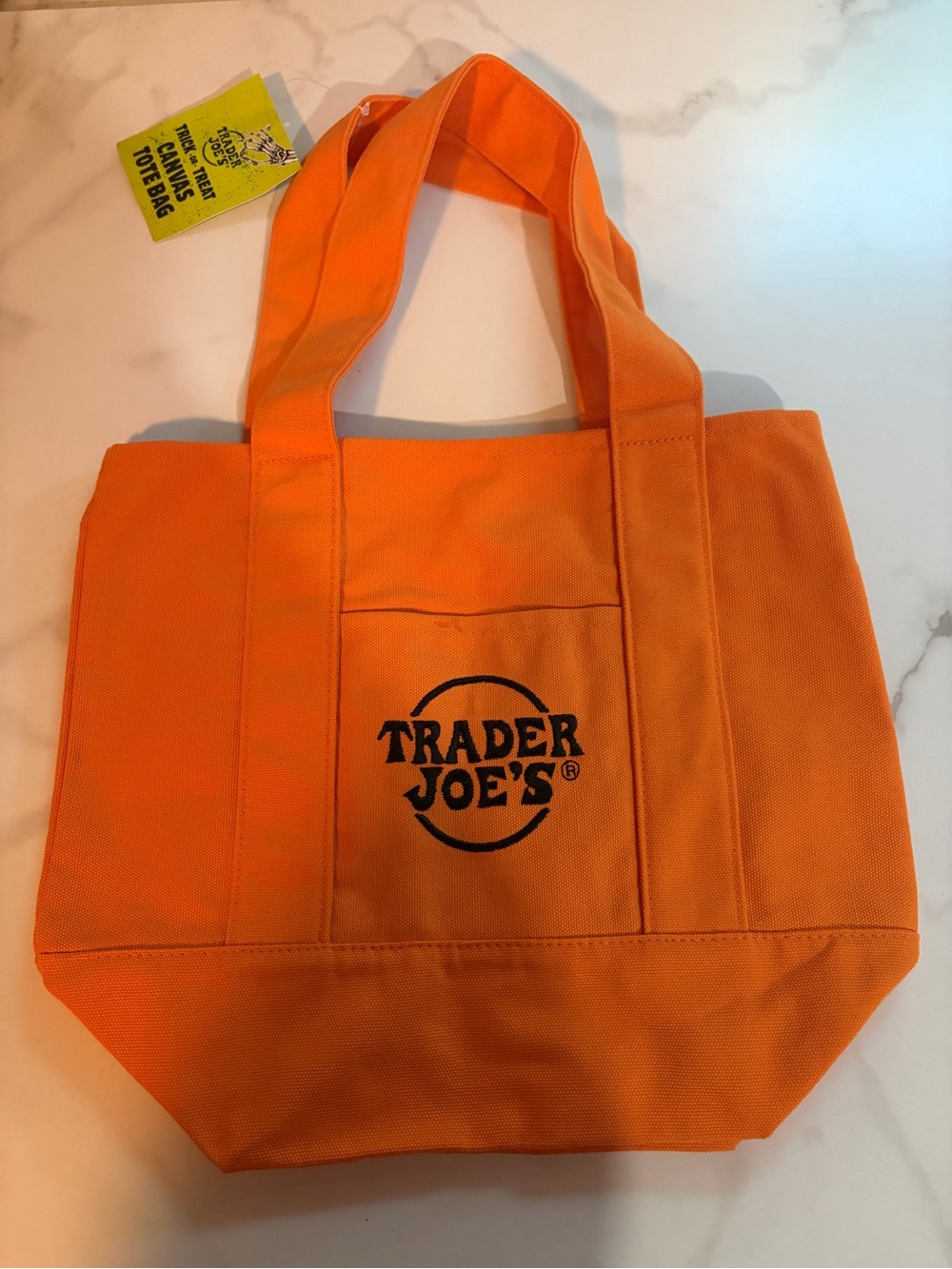 Trader Joe's Orange Canvas Tote - Everyday Market Bag